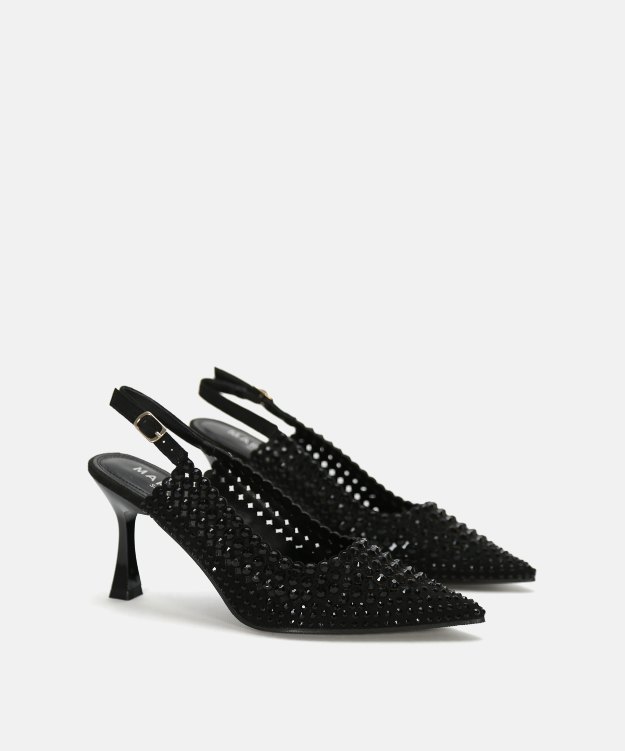 Zapato tac&oacute;n destalonado negro image number null